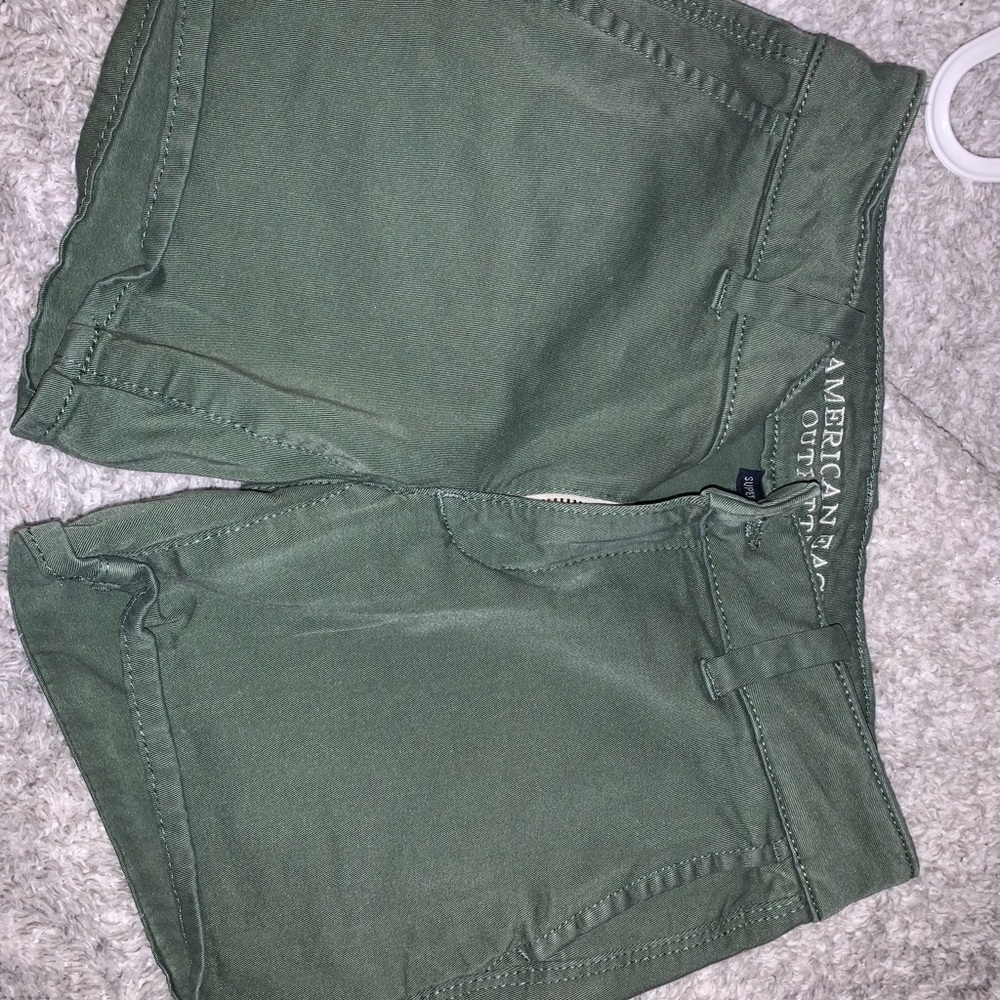 AE olive green shorts